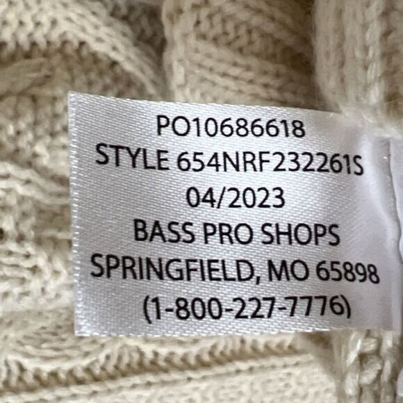 Natural Reflections V-Neck Sweater Oatmeal Cable Knit Fisherman’s Preppy Size XL - Picture 14 of 16